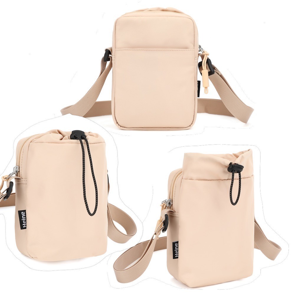 Heine 品牌直營｜WIN-275 輕量化斜背小包 多分層抽繩水壺包 手機包 側背包 防潑水 戶外休閒包 男/女款-細節圖4