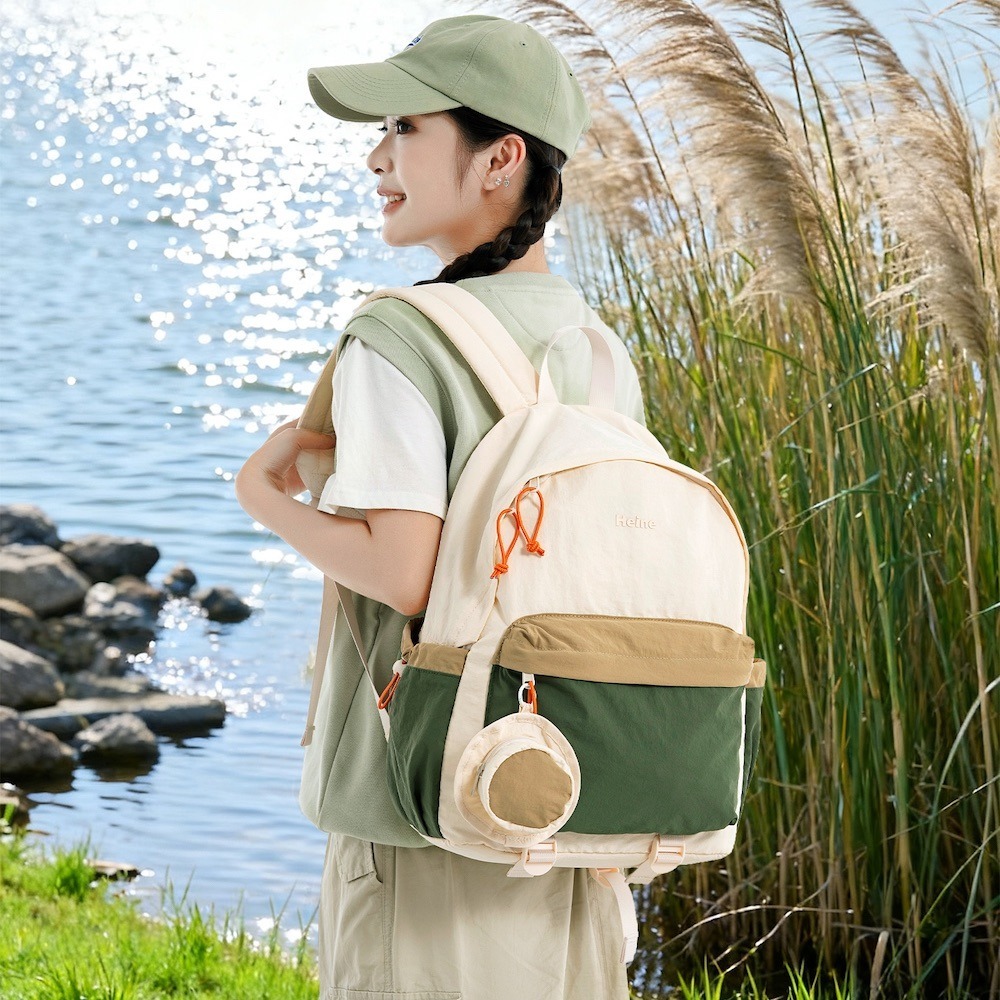 Heine 海恩 WIN-268 輕旅自由行背包 防潑水 多功能電腦後背包 14吋日系拼接/輕量化後背包-細節圖2