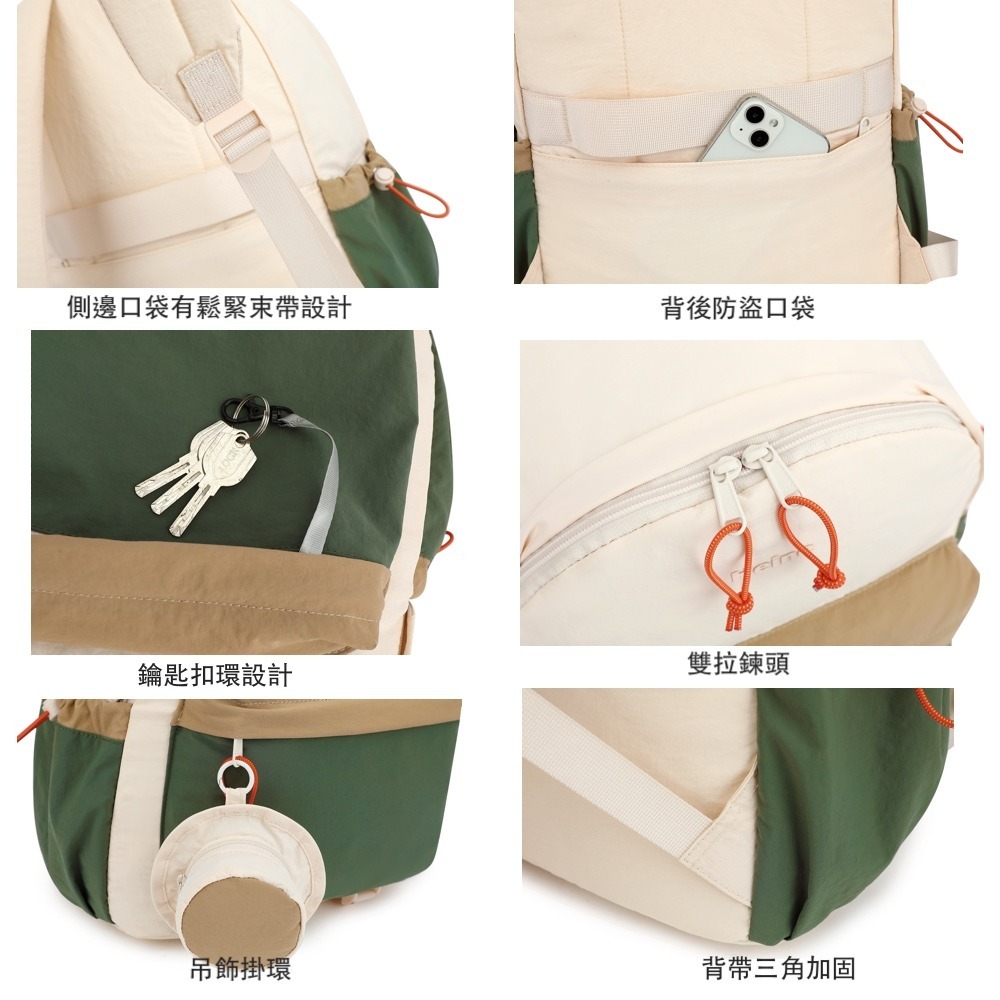 Heine 海恩 WIN-268 輕旅自由行背包 防潑水 多功能電腦後背包 14吋日系拼接/輕量化後背包-細節圖5