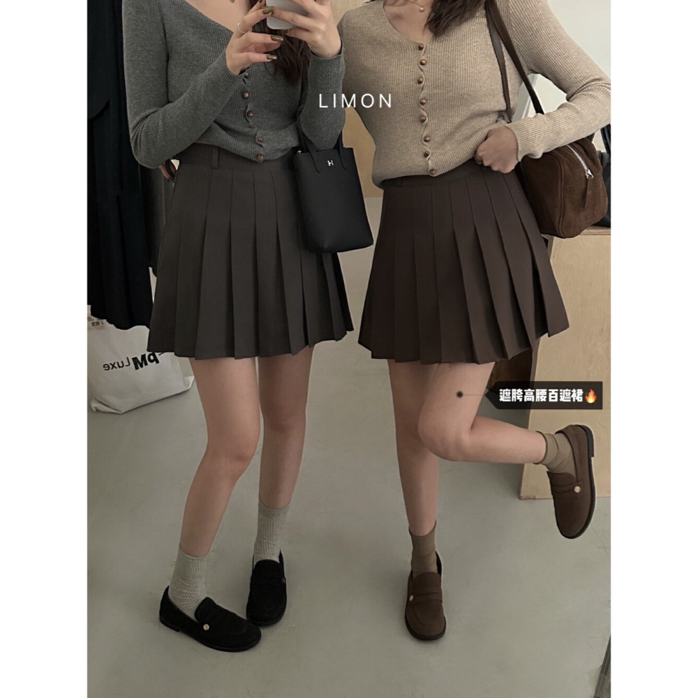 遮胯高腰百摺裙(三色）-細節圖3