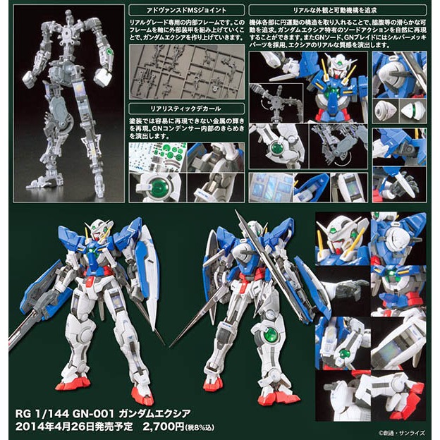 【奶熊屋】萬代 RG 1/144 能天使鋼彈 Gundam Exia-細節圖3