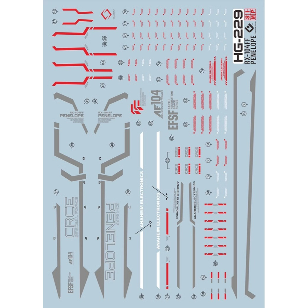 【奶熊屋】EVO HG 1/144 閃光的哈薩威 潘尼洛普 大白鵝 專用水貼-細節圖3