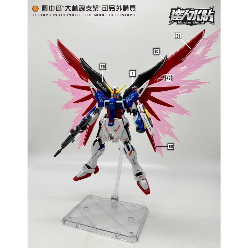 【奶熊屋】大林【DL】HG 1/144 鋼彈SEED DESTINY 命運鋼彈 新生式樣 專用水貼-細節圖2