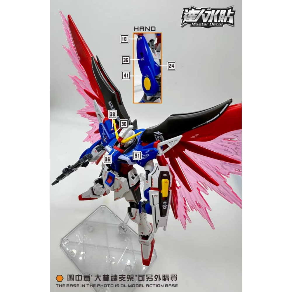 【奶熊屋】大林【DL】HG 1/144 鋼彈SEED DESTINY 命運鋼彈 新生式樣 專用水貼-細節圖4