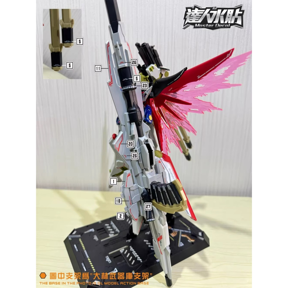 【奶熊屋】大林【DL】HG 1/144 鋼彈SEED FREEDOM 宙斯 神王型外掛裝備 專用水貼-細節圖2
