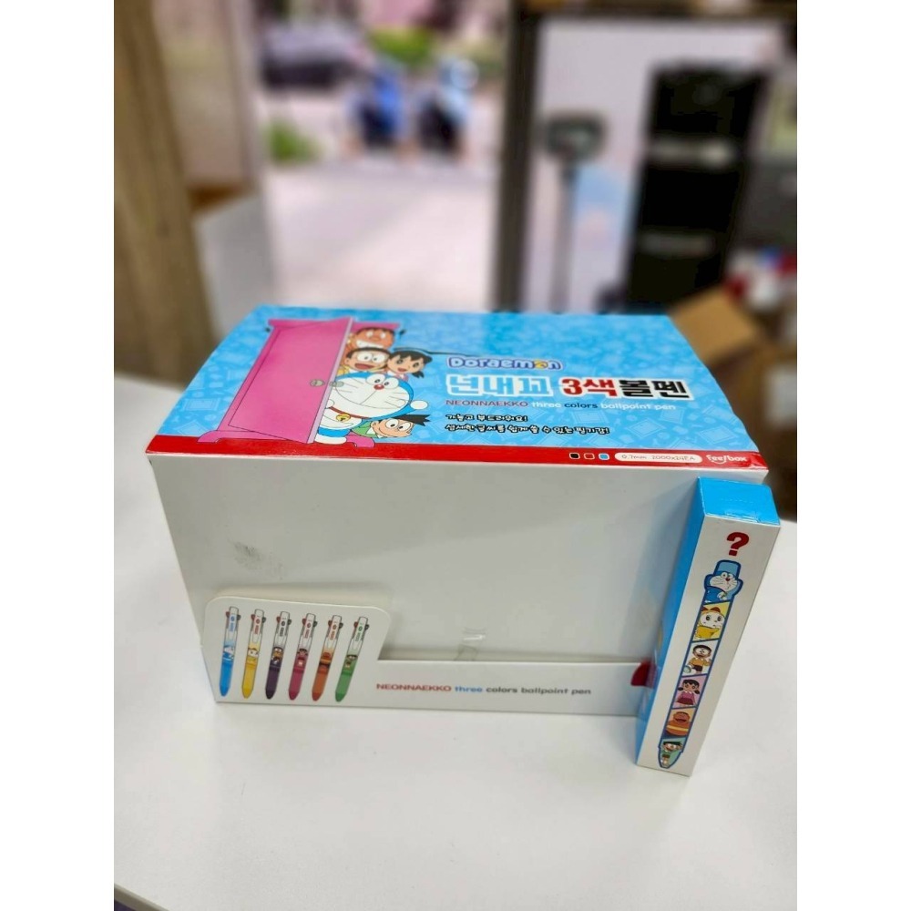 【⭕現貨⭕】韓國 哆啦A夢（Doraemon）넌내꼬 NEONNAEKKO 三色原子筆｜盲盒原子筆｜隨機出貨-細節圖3