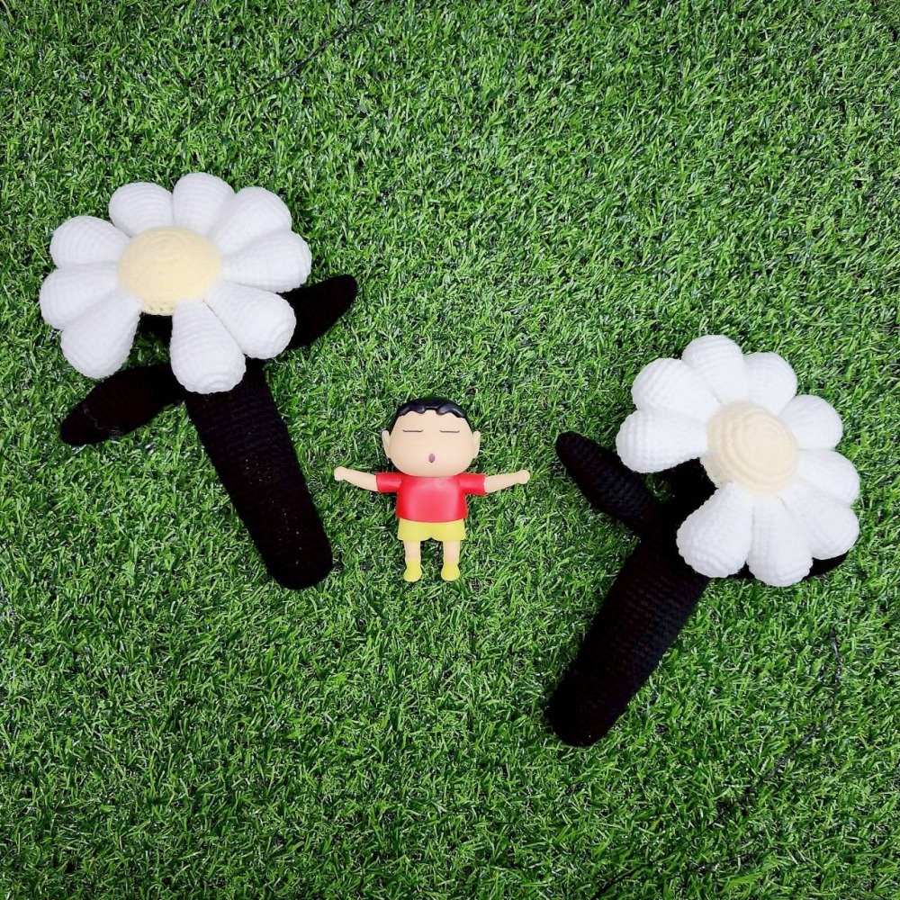 【⭕現貨⭕】泰國 恰圖恰編織 手工編織 GD 黑色雛菊娃娃｜潮流房間佈置小物-細節圖2