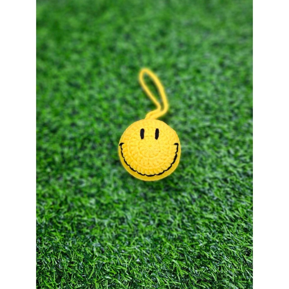 【⭕現貨⭕】泰國 恰圖恰編織 手工編織 笑臉掛飾（黑白笑臉／黃色微笑款）-規格圖3