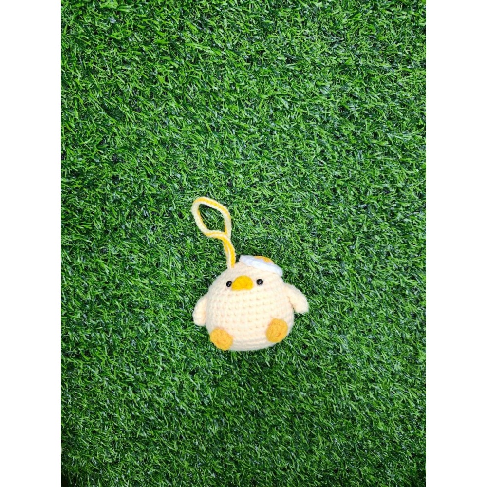 【⭕現貨⭕】泰國 恰圖恰編織 手工編織 小雞鑰匙圈（破蛋小雞款）｜可愛包包掛飾-細節圖2