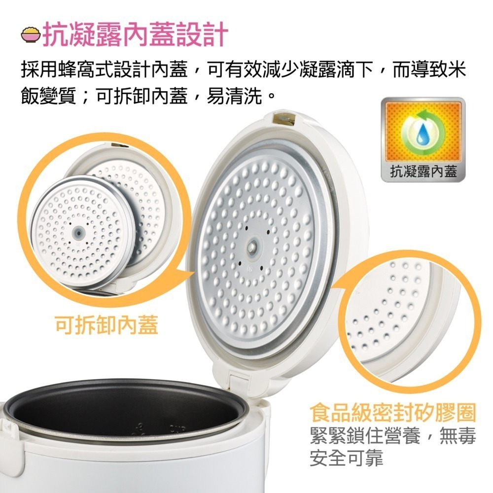 銷售NO.1☝️一指神功 一鍵搞定 小資首選 外宿神鍋 大家源 三人份電子鍋 TCY-3003-細節圖5