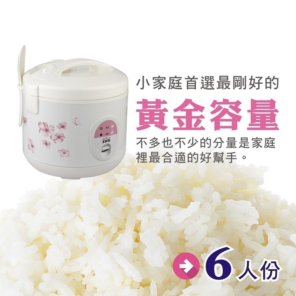 大家源 小家庭首選 六人份電子鍋 TCY-3016 / 福利品 TCY-3016-1-細節圖5