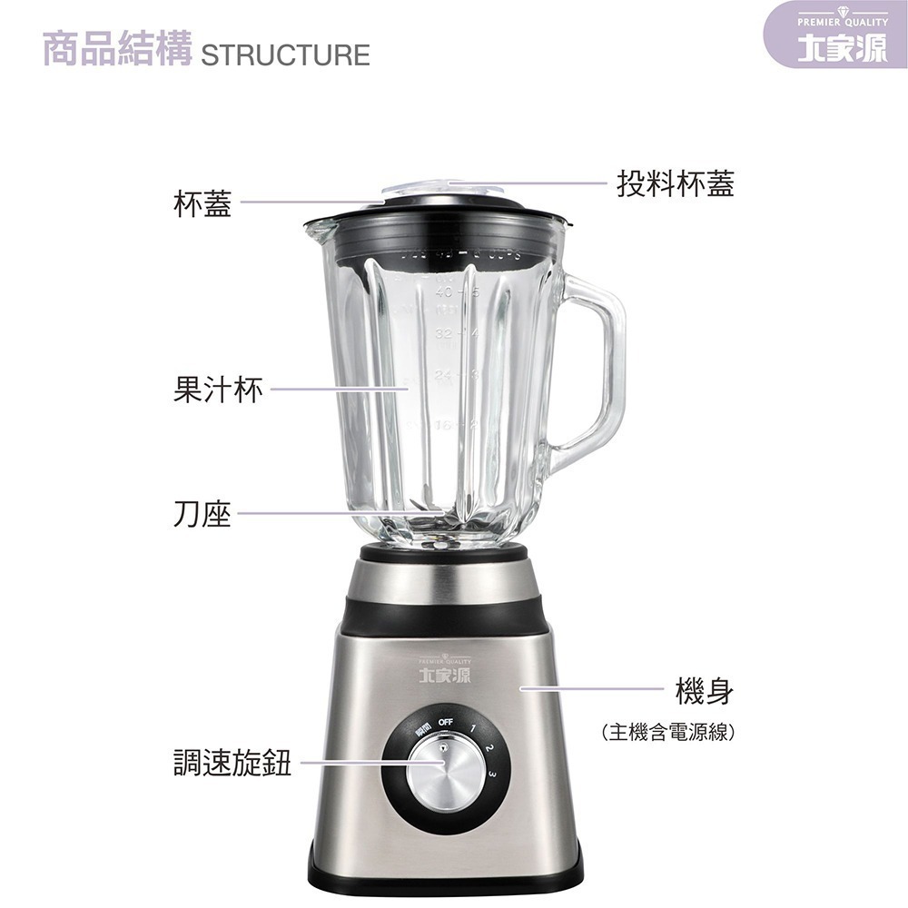 DIY健康果汁✨大家源 碎冰果汁機 全新品 TCY-673501-細節圖8