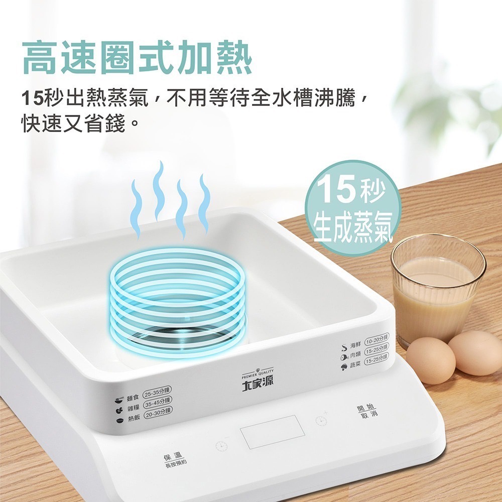 超大空間三層透明電蒸鍋 大家源 微電腦原味電蒸鍋 TCY-322501-細節圖5