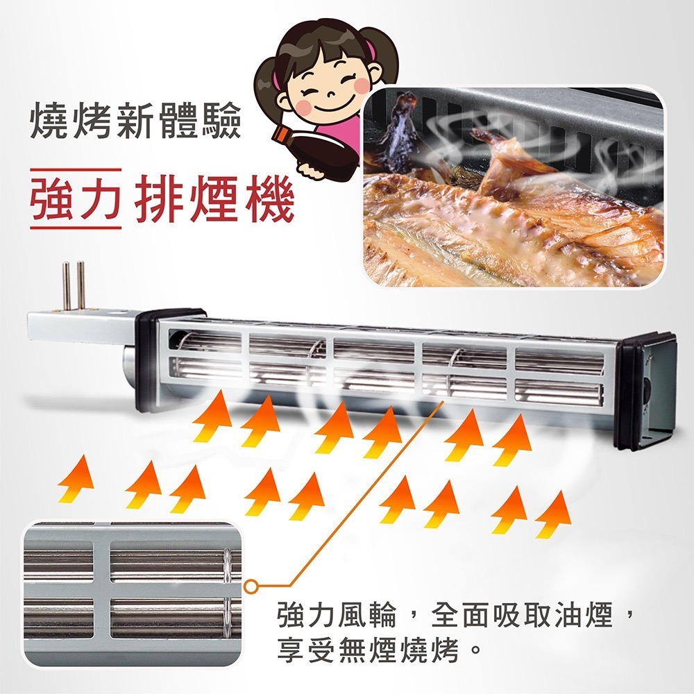 無煙燒烤 大家源 不沾排煙油切燒烤爐 TCY-371501-細節圖6