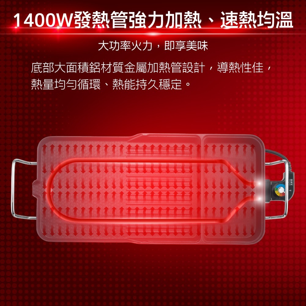 中秋節來場歡樂烤肉趴 大家源 油切電烤盤TCY-371601-細節圖9