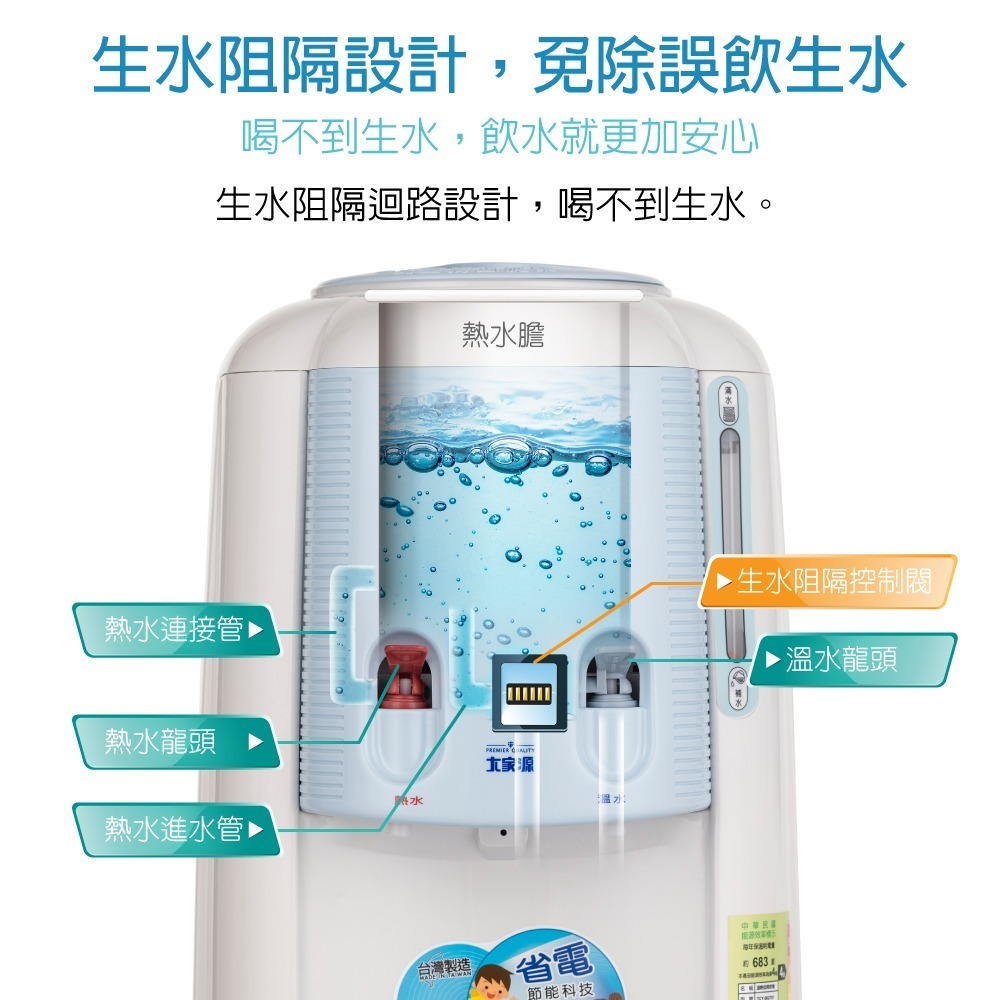 大家源 7.8L溫熱開飲機 TCY-562701-細節圖3