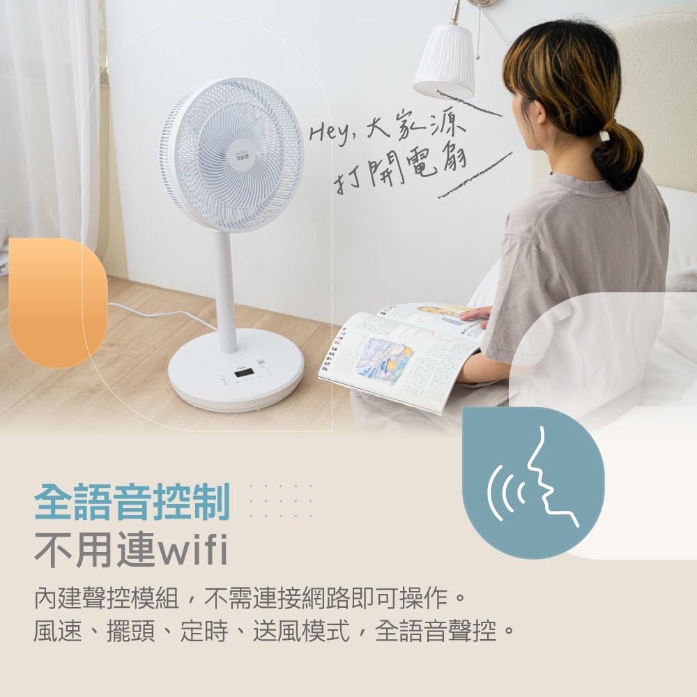 用說的 最輕鬆 大家源 TCY-851406  14吋智慧聲控DC風扇-細節圖3