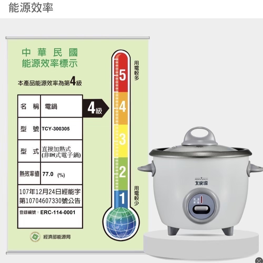 【7-ELEVEN 門市團購】2入組 大家源 三人份電子鍋 TCY-300305 煮飯 燉湯 滷肉 甜品 可3~5人份-細節圖10