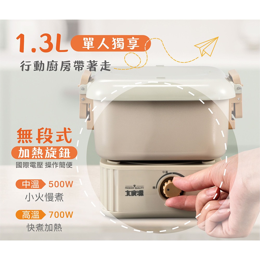 ✨新品上市✨大家源 TCY-372201 國際電壓 萬用旅行鍋 附旅行收納袋-細節圖3
