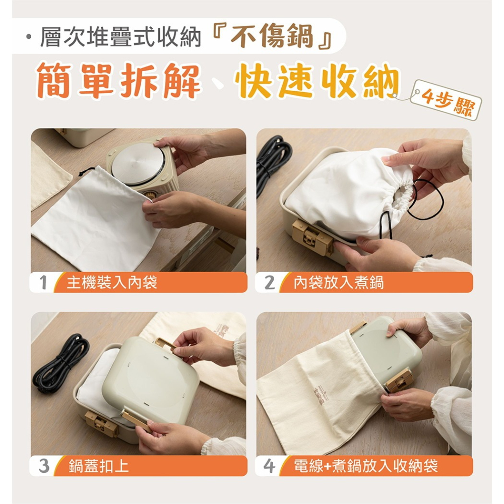 ✨新品上市✨大家源 TCY-372201 國際電壓 萬用旅行鍋 附旅行收納袋-細節圖7