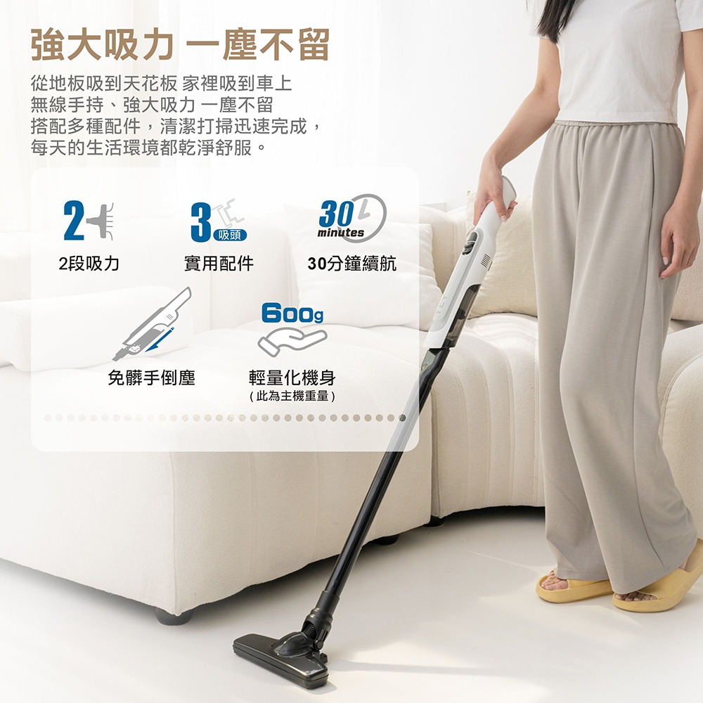 ✨新品上市✨大家源 TVC-230 手持無線吸塵器 家用/車用 一機搞定-細節圖2