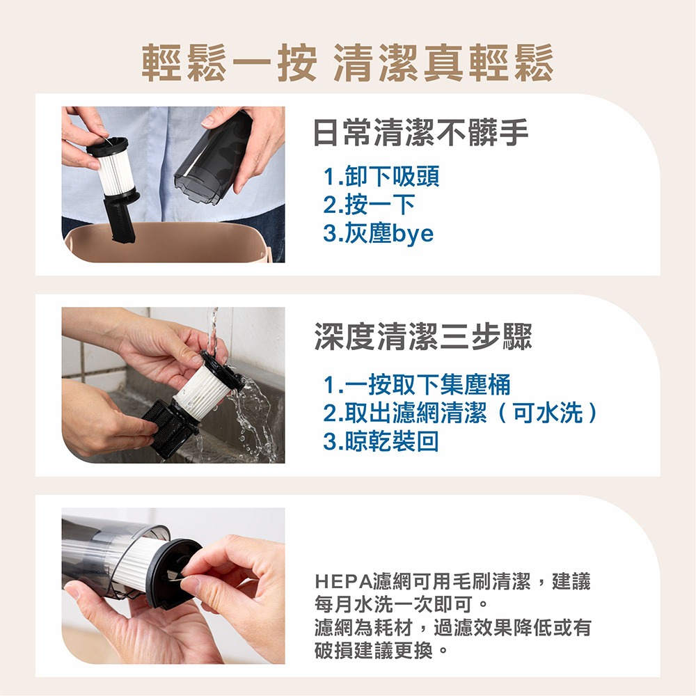 ✨新品上市✨大家源 TVC-230 手持無線吸塵器 家用/車用 一機搞定-細節圖8