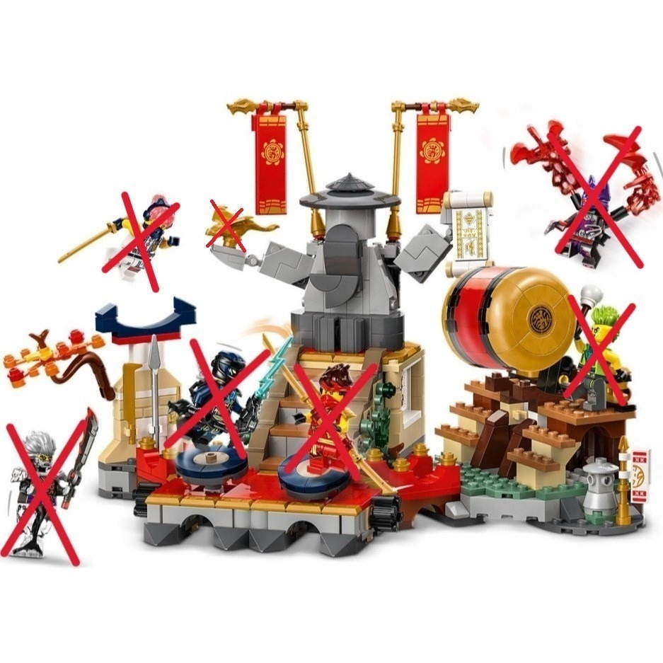 拆賣 樂高 LEGO 旋風忍者 71818 大賽競技場 全新未組 場景 無人偶-細節圖2