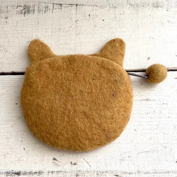 日本原創設計🇯🇵 限量販售🐑 手工羊毛氈  🐈 貓咪拉鍊小袋-細節圖2