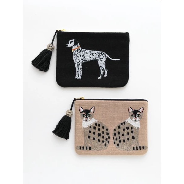 COTTAGE 日本獨有設計 / 🐈 刺繡 / 萬用包-細節圖3