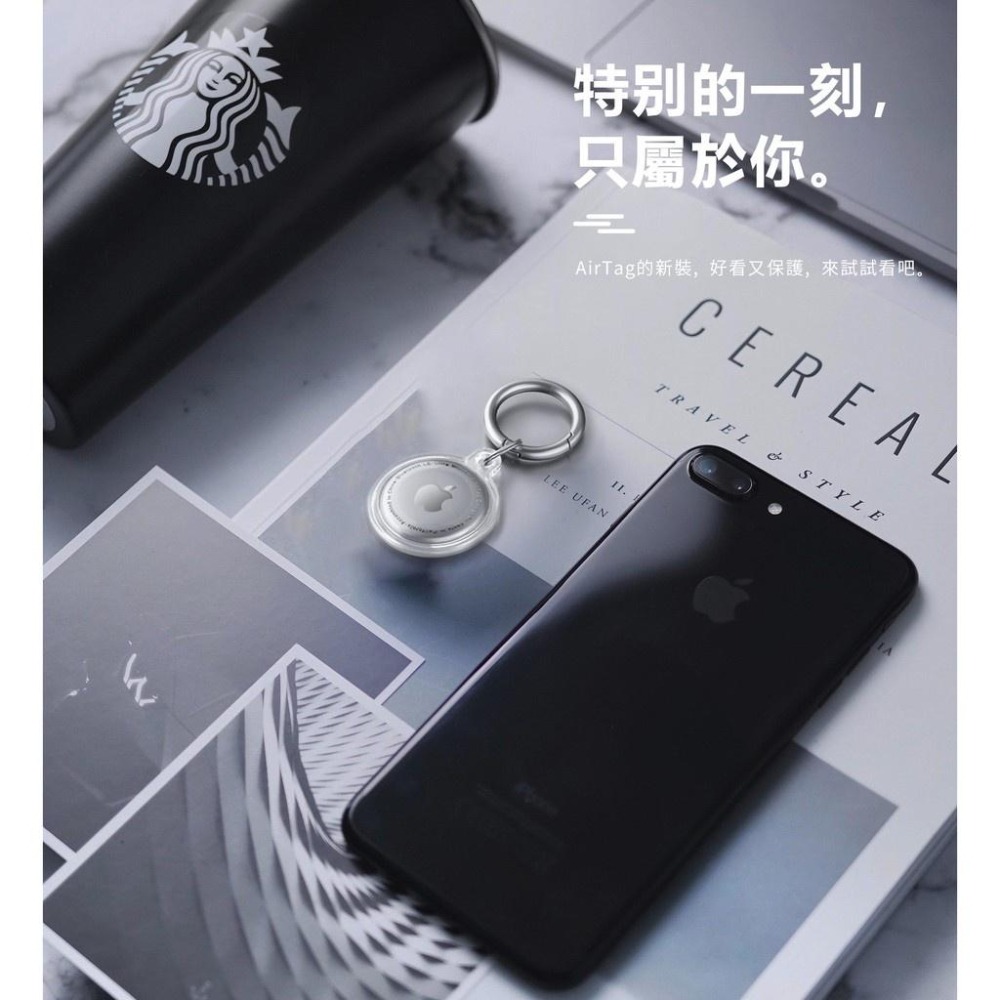 【ND小舖】AirTag 保護套 晶透 TPU 全包覆軟殼 6色 鑰匙圈 防撞 吊牌 吊飾 360度 防塵 防丟器-細節圖6