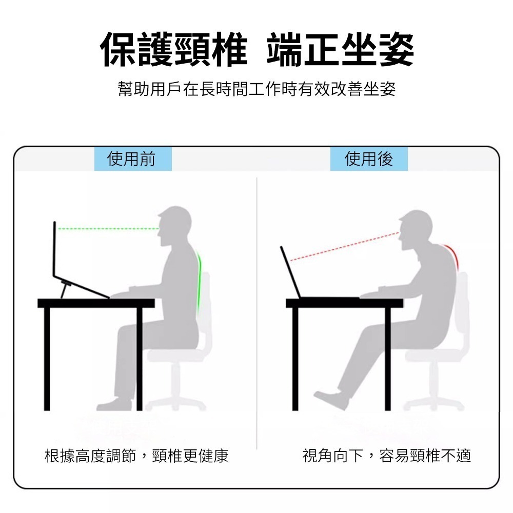 逸奇MS11鋅合金筆電支架 筆電支架 散熱支架 鋅合金支架 手機支架 筆電散熱 隱形折疊-細節圖5