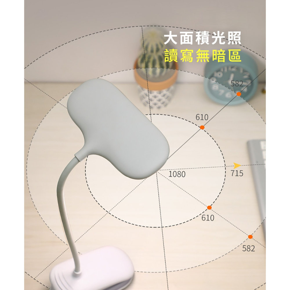 逸奇B22 夾立式LED平板夾燈  LED夾燈 閱讀燈 床邊燈 工作燈 USB檯燈 小夜燈 展示燈 樂譜燈-細節圖4