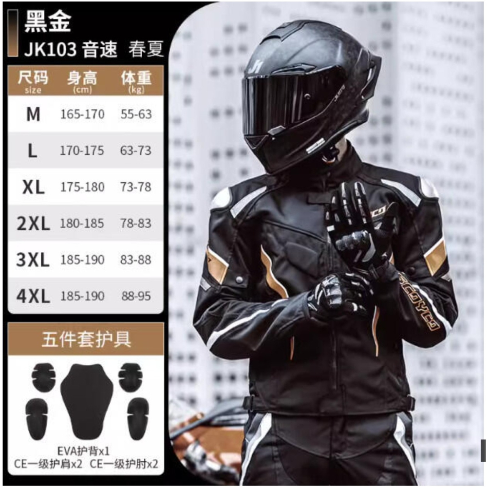 官方原裝｜MOTO_R東北騎士｜Scoyco賽羽JK103 夏季仿賽騎士套裝-細節圖8