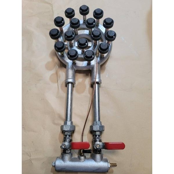 「台灣製造工廠直營」16芯雙管手點黑頭低壓噴火爐（不含爐殼爐架）營業用 快火爐 黑頭爐-細節圖2