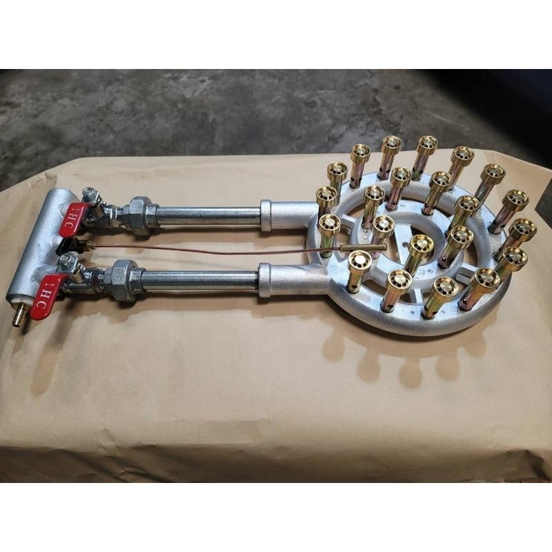 [台灣製造工廠直營]22芯銅頭雙管手點低壓噴火爐 天然瓦斯 液態桶裝 營業用快火爐（不含碗公爐殼爐架）-細節圖3