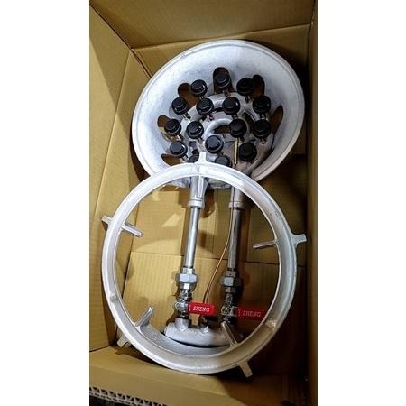 「台灣製造工廠直營」全套 16芯黑頭雙管低壓手動噴火爐 營業用快火爐 黑頭爐 噴火爐-細節圖3