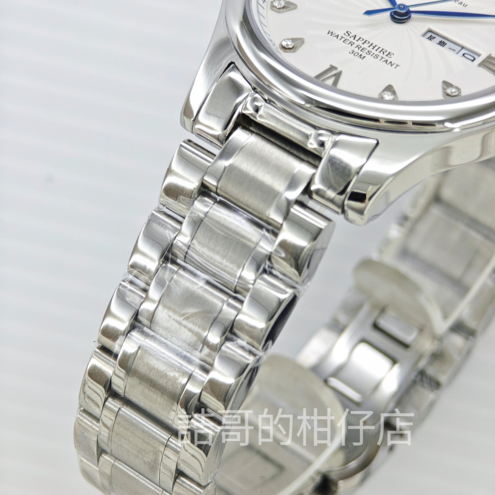 [詰哥] 范倫鐵諾 古柏 情侶對錶 日本機芯(日星期顯示) 水晶玻璃鏡面 全不銹鋼材質 防水錶 61607SA-細節圖6