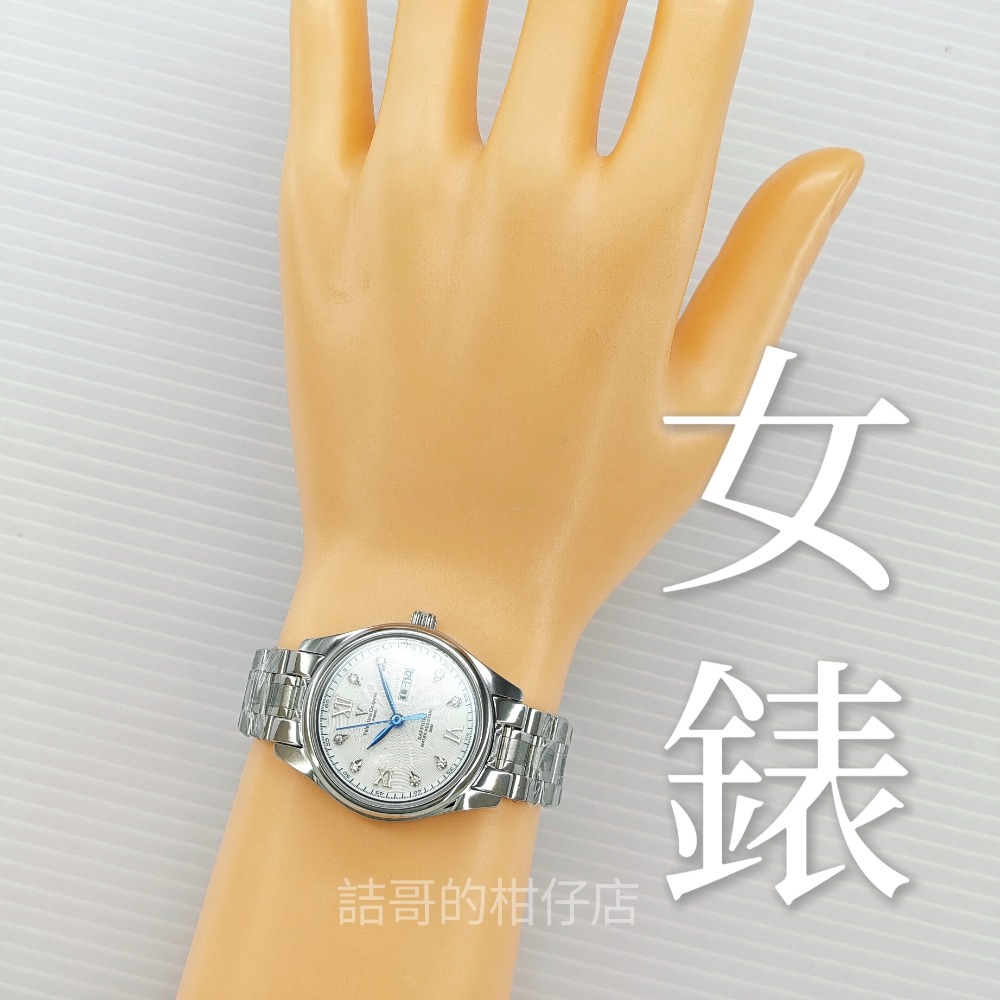 [詰哥] 范倫鐵諾 古柏 情侶對錶 日本機芯(日星期顯示) 水晶玻璃鏡面 全不銹鋼材質 防水錶 61607SA-規格圖8