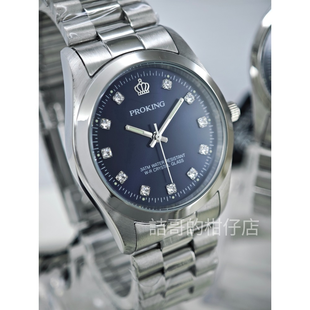 [詰哥] 皇冠 PROKING 台灣品牌 日本機芯 防水手錶 全不鏽鋼材質 夜光指針-細節圖4
