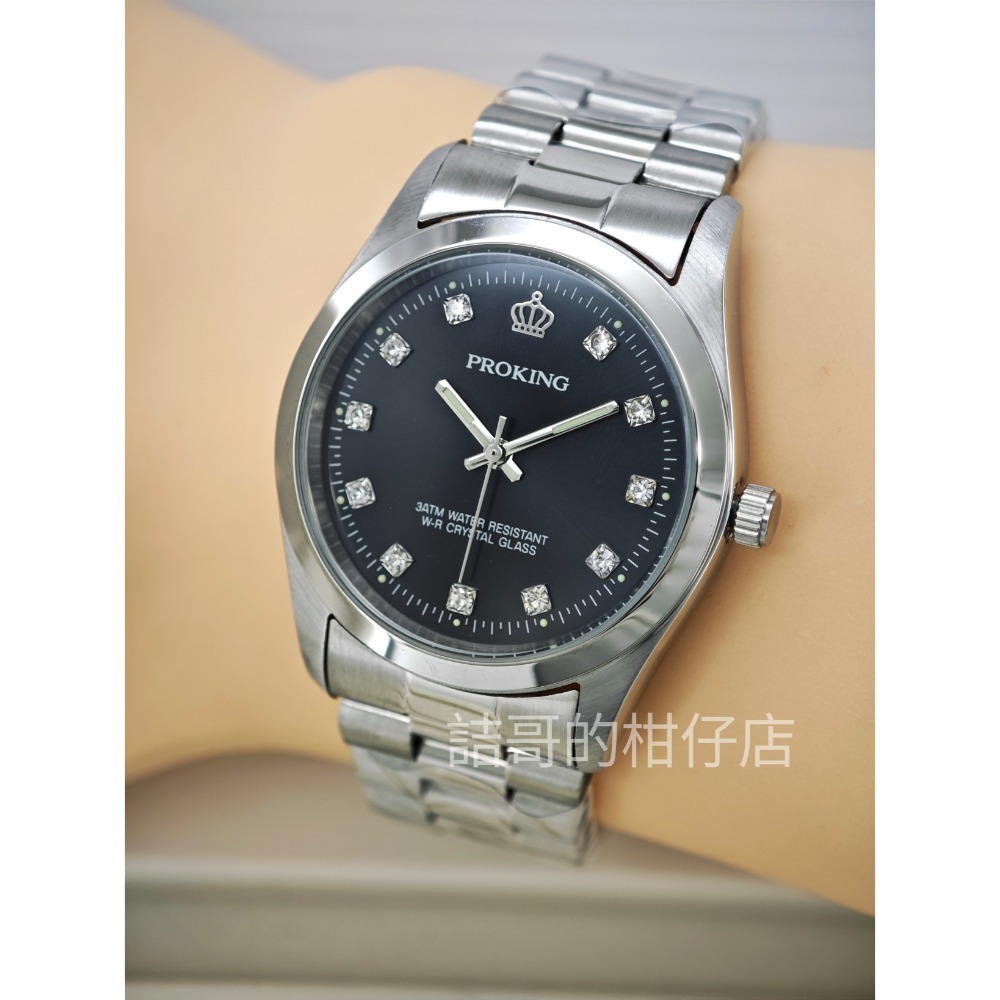 [詰哥] 皇冠 PROKING 台灣品牌 日本機芯 防水手錶 全不鏽鋼材質 夜光指針-細節圖8