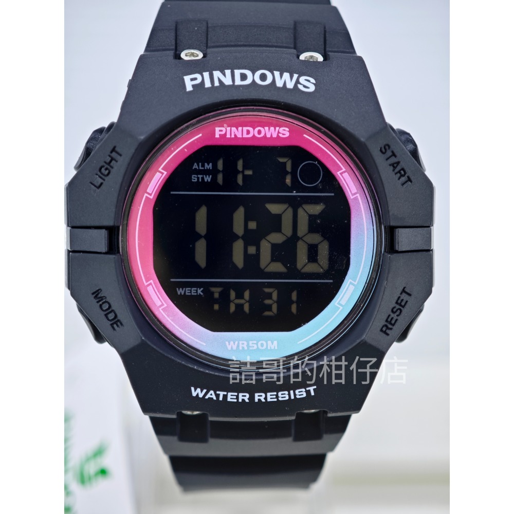 [詰哥] PINDOWS 拼道時 PDS-8017 防水電子錶 鬧鐘 碼表-細節圖2