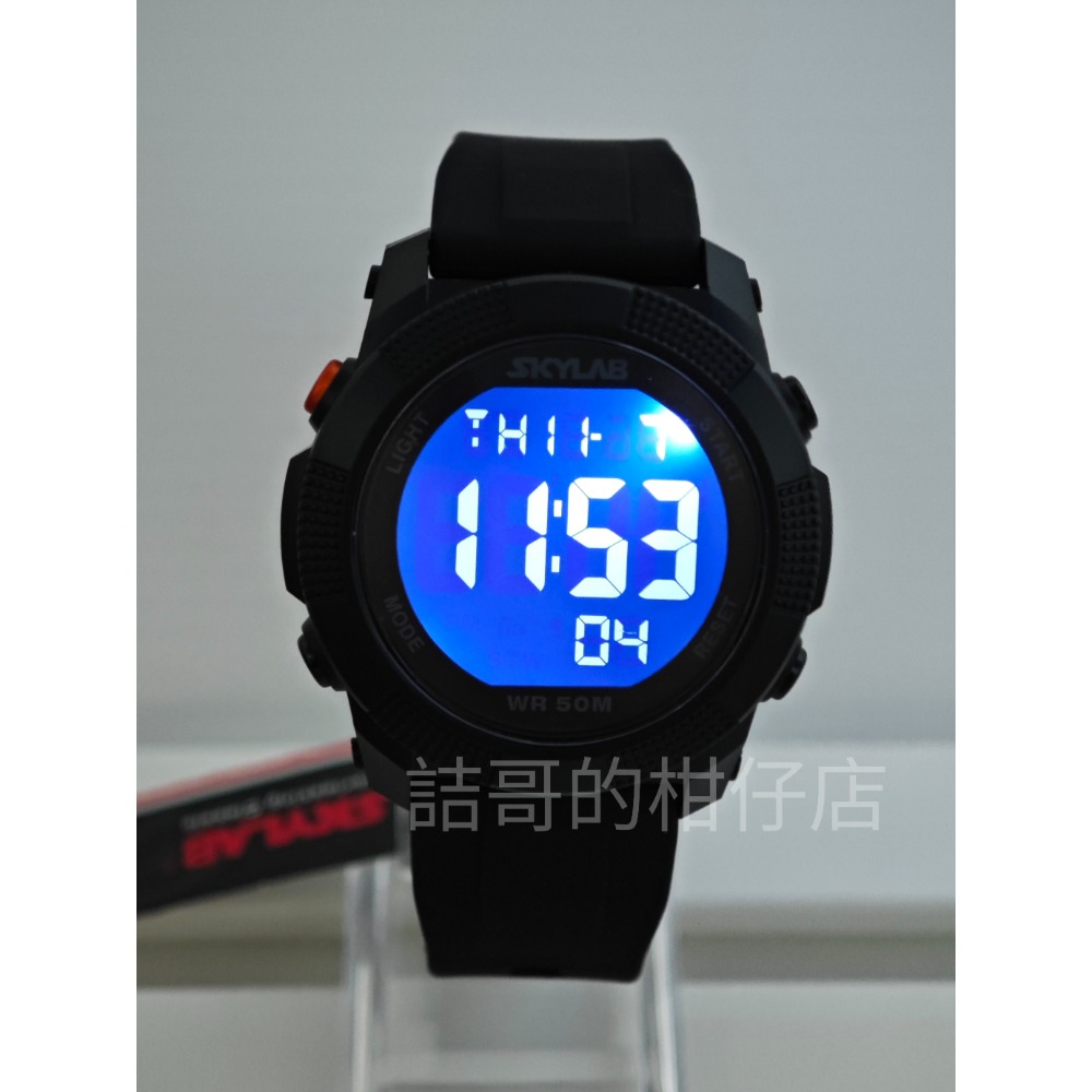 [詰哥] SKYLAB 防水電子錶 CV5284 矽膠錶帶 鬧鐘 碼表-細節圖10