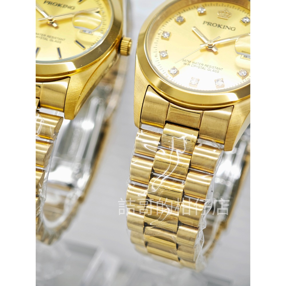 [詰哥](贈電池)皇冠 PROKING 台灣品牌 日本石英機芯(含日期) 防水手錶 不鏽鋼材質-細節圖3