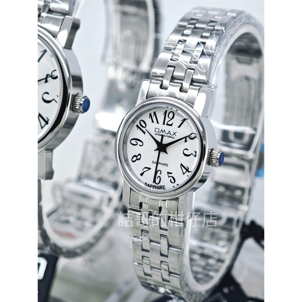 [詰哥](贈電池)OMAX 防水手錶 水晶玻璃 日本機芯 不鏽鋼材質 情侶對錶-細節圖2