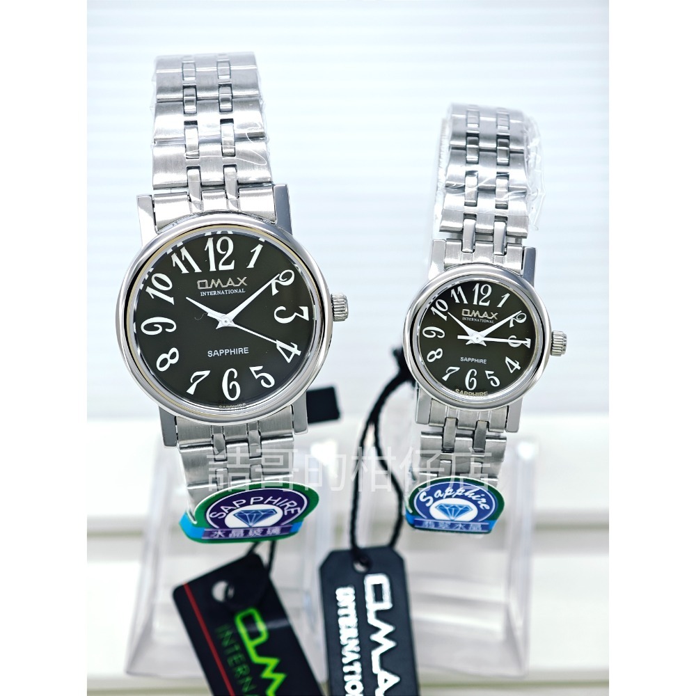 [詰哥](贈電池)OMAX 防水手錶 水晶玻璃 日本機芯 不鏽鋼材質 情侶對錶-規格圖8
