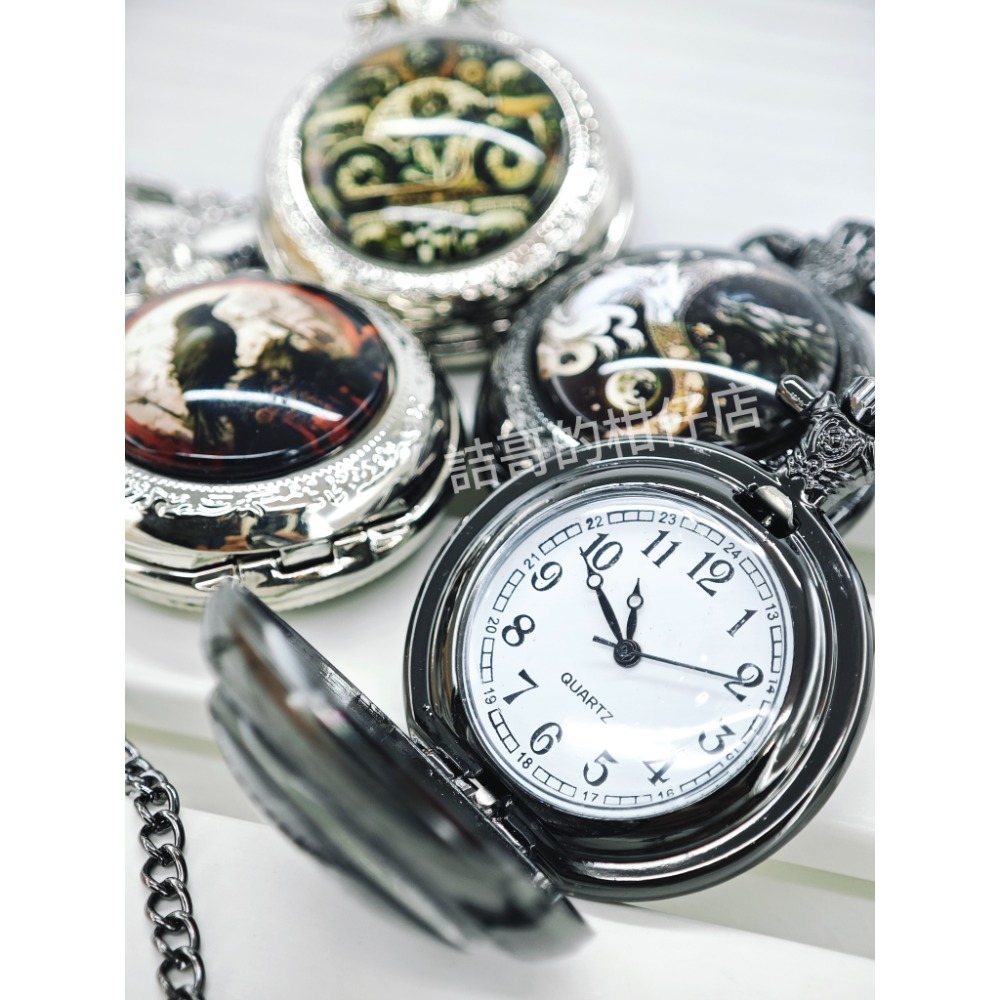 懷錶 掛錶 插畫風格 掀蓋式 翻蓋式 項鍊 新潮懷錶-細節圖2