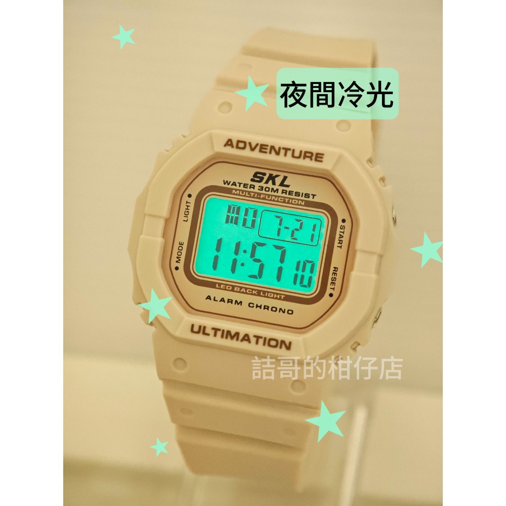 [詰哥] SKYLAB 防水電子錶 SP1373L 鬧鐘 碼表 夜間冷光-細節圖6