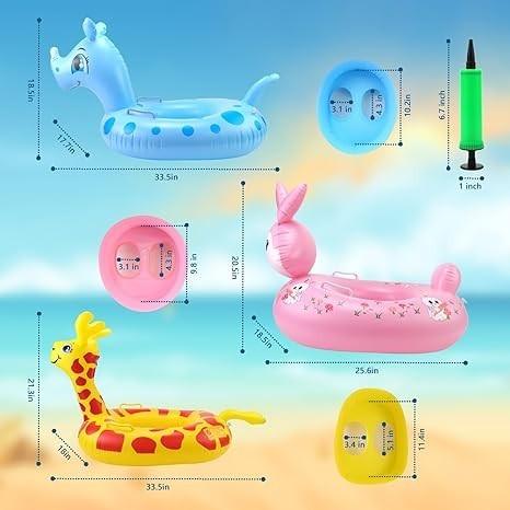 美國3 件組 泳池充氣浮球 適合兒童和幼兒 游泳浮球 管環 沙灘浮球 游泳玩具 湖泊和海灘浮球 夏季玩具-細節圖2