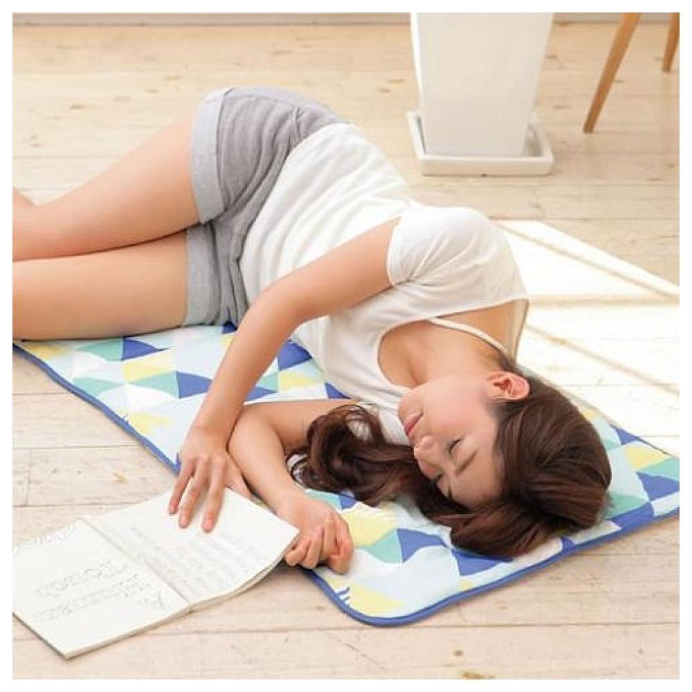 (特價)日本SHF 北極熊 涼感 冷感 涼墊(粉綠橫條/60X115CM)-細節圖2