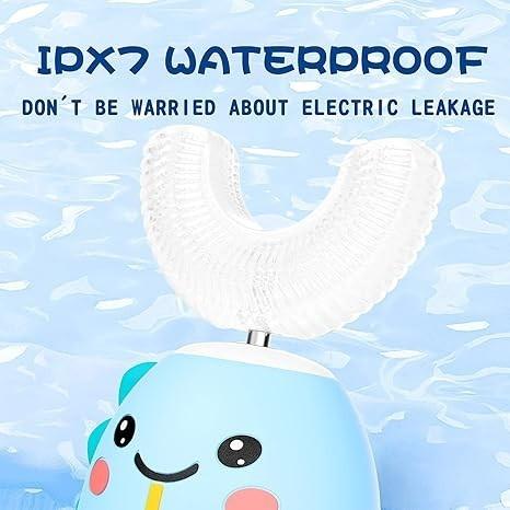 U 形電動牙刷,附 4 個刷頭、聲波牙刷兒童有 5 種模式,卡通恐龍360 度清潔(2-6 歲)-細節圖5